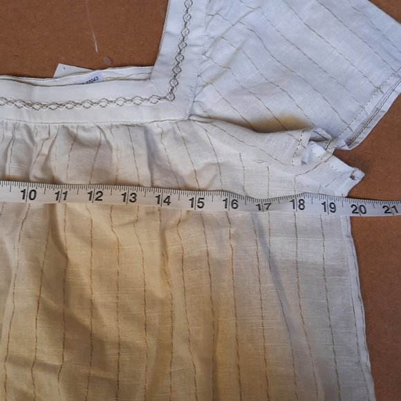 NWT Linen White Flowy Top - Picture 7 of 8